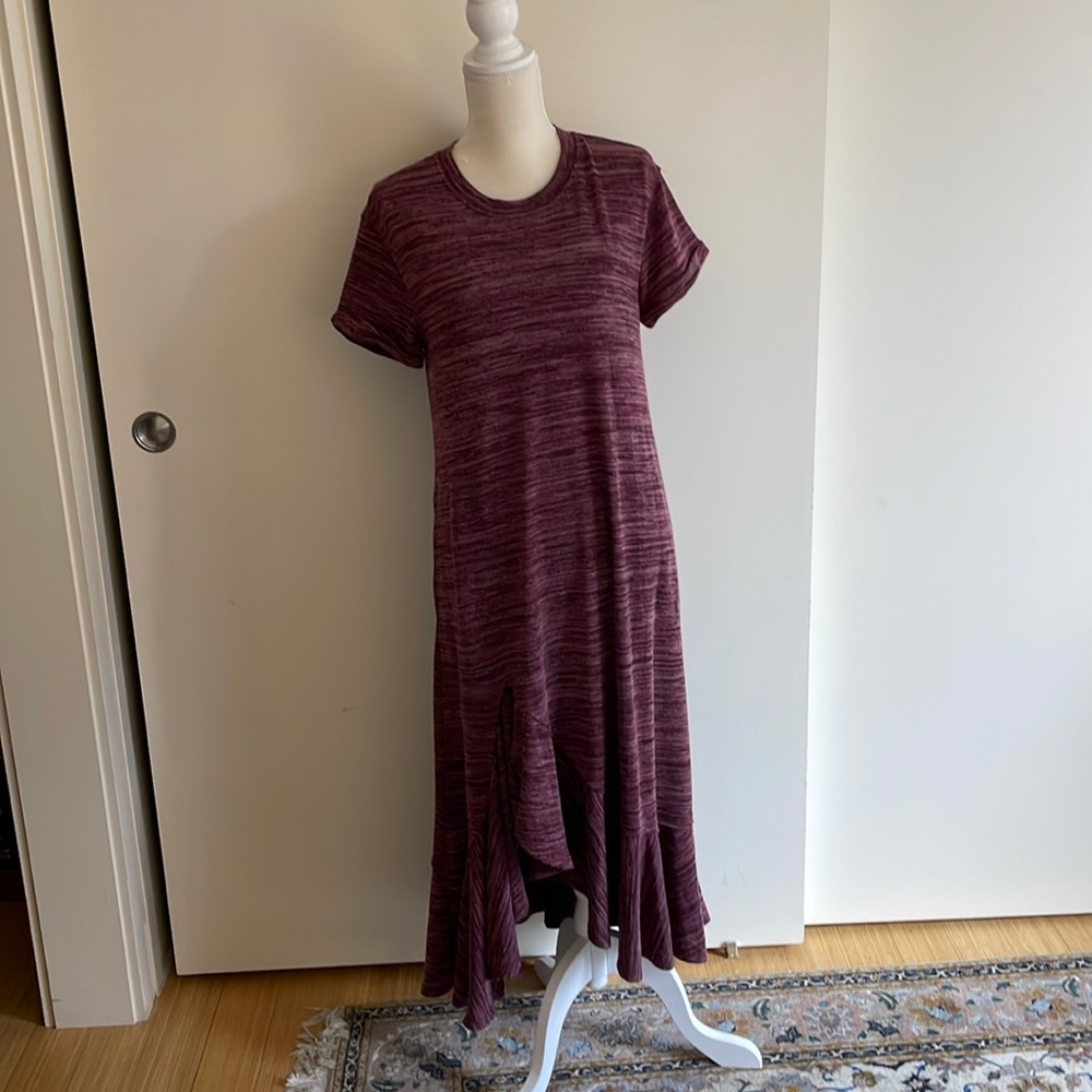 Stitch drop dress in medium - midi length in a knot fabric